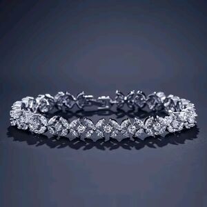 Silver Floral Bracelet